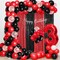 137 Pcs Black Red Party Decorations with 4 Sequin Backdrop Curtain 133 Balloon Arch Kit 2025 Graduation Decorations Birthday Party Photo Backdrop for Wedding Anniversary Decor